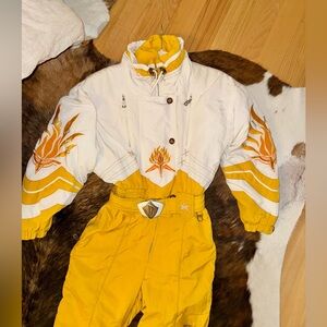 Bogner Vintage Belted Firebird Ski Suit